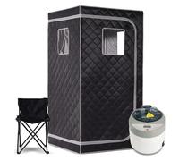 Home Sauna Kit, Sauna Home Steam Sauna Room, Beneficial Skin 4.0L Machine, Slimming Bath SPA Health Simple Joint Steel Frame Sauna Tent(Gray Set)