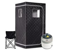 Home Sauna Kit, Sauna Home Steam, Sauna Room Beneficial Skin 4.0L Machine, Slimming Bath SPA Health Simple Joint Steel Frame Sauna Tent(Gray Set)