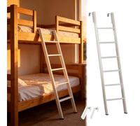 Home School Dorm Twin Bunk Bed Ladder, Adjustable Metal Camper Rv Bunk Ladder with Hooks, Replacement Short Step, 45 47 49 50 55 57 59 63 65 69in(185cm/73")