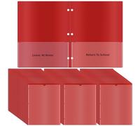Home School Folders with Clear Front Pockets and 3 Holes, 2-Pocket Classroom Communication Folder Homework Folders Parent Teacher Folder Take Home Plastic Folders for Kid Student (30, Red)