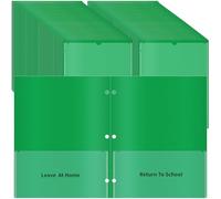 Home School Folders with Clear Front Pockets and 3 Holes, 2-Pocket Classroom Communication Folder Homework Folders Parent Teacher Folder Take Home Plastic Folders for Kid Student (30, Green)