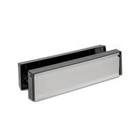 Home Secure™ 12" UPVC Door Letterbox Telescopic Sleeved Letterplate Draught Proof Postal Letterbox (Silver, 20mm-40mm)