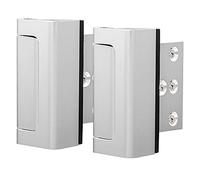 Home Security Door Lock, 2 Pack Child Proof Door Reinforcement Lock with Screws for Inward Swinging Door, Double Safety Security Protection for Your Home