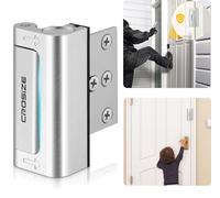 Home Security Door Lock, Upgraded Metal Door Reinforcement Lock for Childproof, 3" Withstands 800 lbs of Impact for Inward Swing Doors, Defender Security Door Lock, Prevent Unauthorized Entry (Silver)