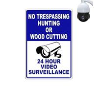 Home Security Signs, Security Camera Sign, Camera Recording Sign, 24-Hour Video Surveillance Sign, Warning Sign "No Enter In" Sign, 12 x 8 Inch Safety Sign for the G