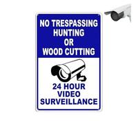 Home Security Signs,Security Signs for Home,24 Hour Ban Intrusion Sign | Hours on Video Sign, No Intrusion Warning Sign