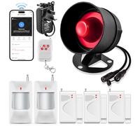 Home Security Systems Alarm WIFI,Wireless Burglar Alarm System with Free Notification APP Control &Remote Control,Window Door Alarms Door Sensor Remote Control for Shed Motorhome Garage
