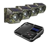 Home Security Systems Solar Powered Driveway Alarm Alert Wireless 500 Meters Long Range Home Garden Security System Weatherproof Motion Sensor(W1T4CAMO)