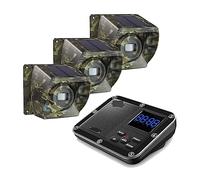 Home Security Systems Solar Powered Driveway Alarm Alert Wireless 500 Meters Long Range Home Garden Security System Weatherproof Motion Sensor(W1T3CAMO)