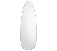Home Selections 50x150cm Full Length Asymmetric Metal Mirror, Large Irregular Wall Mirror, Wall Mounted or Leaning, Black