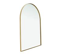 Home Selections Arch Wall Mirror 70x50cm, Metal Framed Wall Mounted Mirror - Gold