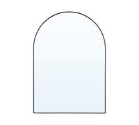 Home Selections Arched Metal Wall Mirror 50x70cm, Framed Wall Mounted Arch Mirror, Black