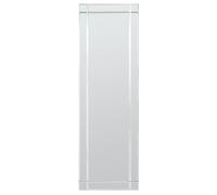 Home Selections Full Length Bevelled Glass Mirror, 44" x 14" (110 x 35 CM), Frameless Rectangle Wall Mirror, Hangs Horizontally or Vertically
