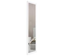 Home Selections Full Length Wooden Wall Mounted Mirror - White - 35x110cm