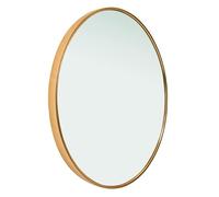 Home Selections Round Metal Wall Mirror 20" (50 cm) Circle Wall Mounted Mirror, Aluminium Frame, Gold