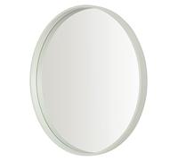 Home Selections Sage Green Round Wall Mirror, 50cm, Wooden Deep Framed Circle Mirror