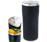 HOME SHARON Rapid Cooling Beer Cooler, Cold Ice Beer Chiller, 1 Min Cool Down to -1℃ Freezing, Quick Freezer Tumbler, Wine and Beverage Cooler, Stainless Steel, Beer Gifts for Men(Black)