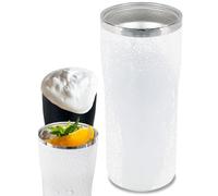 HOME SHARON Rapid Cooling Beer Cooler, Cold Ice Beer Tumble, 1 Min Cool Down to -1℃ Freezing, Quick Freezing, Beverage Cooler Bottle, Stainless Steel, Xmas Beer Gifts for Men(White)