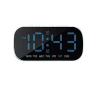Home Sharp Small, Space-Saving Alarm Clock for Heavy Sleepers Adults, Large Big LED Numbers, Dual Alarm Clock and Snooze