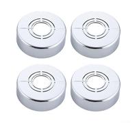 Home Shower Decorative Cover, 4Pcs Shower Pipe Covers, Replacement Chrome Pipe Cover, with Cuttable,Resistant Rust, 60 * 20mm (Silver)