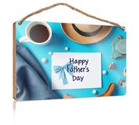 Home Sign for Front Porch Happy Father's Day! Bathroom Funny Decor Decorative Hanging Sign(23X35CM)