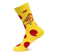 Home Slice, Fancy Colorful Cotton Comfy Novelty Funny Dress Socks Unisex, FOOD Patterned Cool Design Gift, Women's 10-12.5, Men's 8.5-13, Unisex 41-46