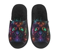 Home Slipper Cat Warrior Warm Slipper Classic Fluffy Slippers Non-Slip Scuff Slippers For Party Travel Bedroom M