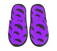 Home Slipper Cute Bats Violent Halloween Warm Slipper Classic Scuff Slippers Unisex Fluffy Slippers For Bedroom Travel Hotel M