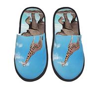 Home Slipper Elephant Giraffe Overcomes Fear By Walking On High Rope Warm Slipper Classic Fluffy Slippers Comfortable Scuff Slippers For Travel Hotel Bedroom M