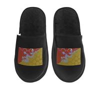 Home Slipper Flag Of Bhutan Warm Slipper Classic Scuff Slippers Comfortable Fluffy Slippers For Party Hotel Travel M