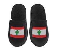 Home Slipper Flag Of Lebanon Warm Slipper Unisex House Shoes Non-Slip Scuff Slippers For Hotel Travel Bedroom M