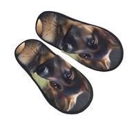 Home Slipper Germans Shepherds Puppy Warm Slipper Comfortable House Shoes Classic Fluffy Slippers For Travel Hotel Bedroom L