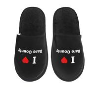 Home Slipper I Love Dare County Warm Slipper Non-Slip Fluffy Slippers Comfortable Scuff Slippers For Bedroom Hotel Travel L