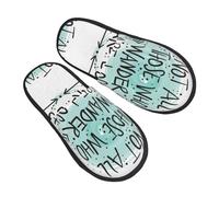 Home Slipper Not All Who Wander Are Lost Warm Slipper Non-Slip Fluffy Slippers Comfortable Scuff Slippers For Party Travel Hotel L