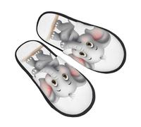 Home Slippers Cute Elephant Sliders Anti-Skid Flight Slippers Reusable Slippers For Winter Outdoor Hotel M