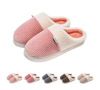 Home Slippers For Couple Couple Slippers For Him And Her Stylish Patchwork Slipper Thick Sole Winter Slipper Home Warmth Shoes Closed Toe Mule Sliders Adult Home Shoes For Women Men