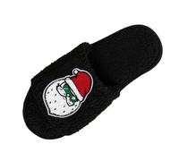 Home Slippers For Women Open Toe-Women Winter Cosy Home Slippers,Cartoon Animal Cotton House Mules,The Santa Claus Terry Scuffs,Unisex Washable Cotton Shoes,Soft Anti Slip House Shoes