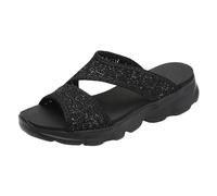 Home Slippers for Women Women Summer Mesh Beach Slip On Sport Hollow Casual Open Toe Flat Soft Bottom Breathable Shoes Sandals Slippers Black