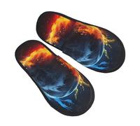 Home Slippers Ice And Fire Flight Slippers Soft House Shoes With Mute Sole Slippers Business For Trip Outdoor Home L