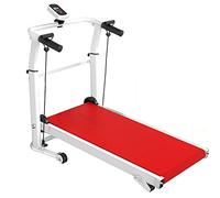 Home small treadmill LED display foldable mini silent mechanical walking machine fitness weight loss equipment,Red