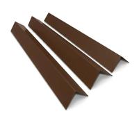 3 x Brown 1 Metre UPVC Plastic Rigid Angle 50 x 50mm Corner Cover Trim 90 Degree