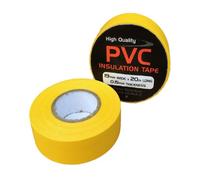 Home Smart 3 X Yellow Electrical Pvc Insulation Tape 19mm X 20 Metres, Flame Retardant