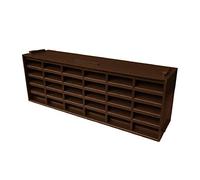 Home.smart 5 x Brown Interlocking Air Brick Vents 9" x 3" Grille for Air Flow Ventilation