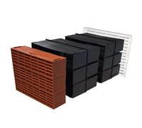 Home.smart 9" X 9" Extendable Combination Cavity Wall Sleeve Vent With Terracotta Air Bricks