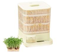 Home Smart Automatic Bean Sprouts Machine, 360° Automatic Spray, 3 Layer Large Capacity Seed-Sprouter Kits, Led Display Time, 1.5l Water Tank Bean-Sprouts Maker Smart Bean Sprout Machine