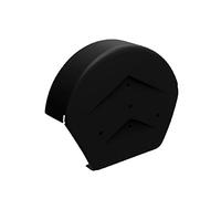 Home.smart Black Half Round Ridge End Cap for Dry Verge Systems, Gable Apex Roof Tiles, 1 Metre