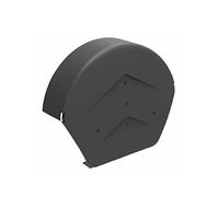 Home.smart Grey Half Round Ridge End Cap for Dry Verge Systems, Gable Apex Roof Tiles, Black, 1 Metre