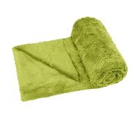 Home Soft Things Herringbone Brushed Throw with Faux Fur Sherpa Backing, 50" x 60", Dark Citron