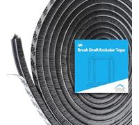 Home Solutions™ Window Insulation & Door Draft Excluder Strip, Window Draft Excluder for Windows, Seal Blocker for Patio & Front Doors (Grey, 5M(L) x 9MM(W) x 9MM(H))