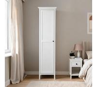 Home Source Bellevue 1 Door Single Wardrobe White, White